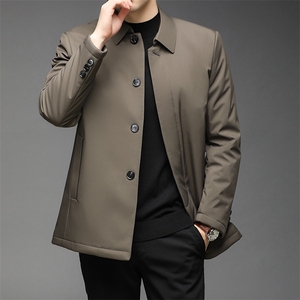 秋冬新款棉服男翻领中年男商务厚棉服休闲冬外套HPN9815-1-P200图片