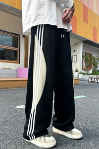 XZ616 秋季新款重磅华棉撞色织带拼接休闲长裤 TY1075 特P35控68图片