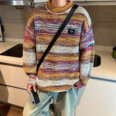 慵懒风打底内搭高级感上衣温柔条纹针织加厚毛衣女秋冬季2023，男装针织衫/毛衣，星座716-4