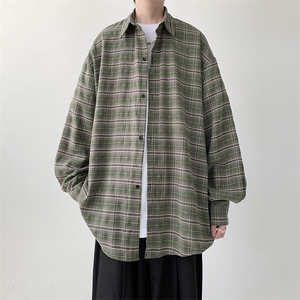 男生格子长袖衬衫KD628-P30图片