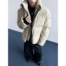 现货MYF03-P110冬季高级立领假两件双拉链保暖棉衣棉服皮外套q，男装棉衣，电商A456（原C415）