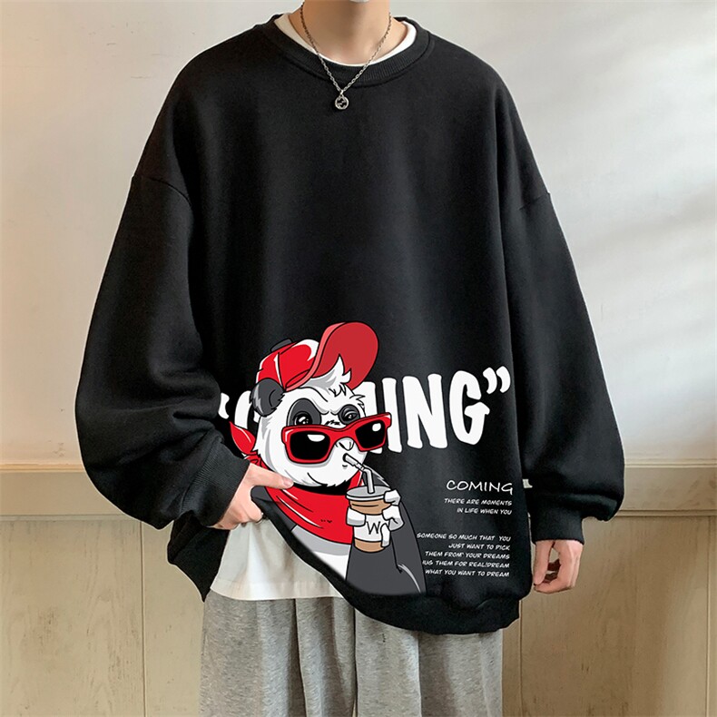 圆领卫衣男大码加厚加绒长袖t恤男S6218-P28加绒款-P33,男装卫衣,电商A040