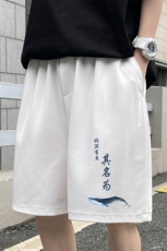 MK37261-P15冰丝裤短裤男大码宽松休闲五分裤男运动中裤，男装休闲裤，电商A040