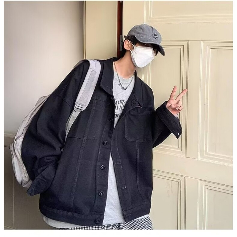 1506-1/JY80331/P45百搭时尚宽松夹克男女款卡通图案外套潮牌情侣,男装夹克,星座1506-1