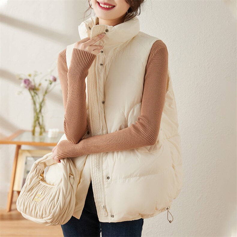 2022新款羽绒服马甲90%白鸭绒加厚休闲/淑女拉链休闲款，女装羽绒服，蝶眷