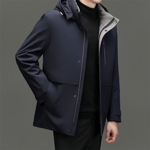 C9708钱塘2020-2商务休闲简约百搭冬季中年男士羽绒服P315图片