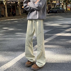 做旧微喇牛仔裤男春秋潮牌复古水洗解构宽松直筒长裤N7088，男装牛仔裤，星座1116A-1（原606A）