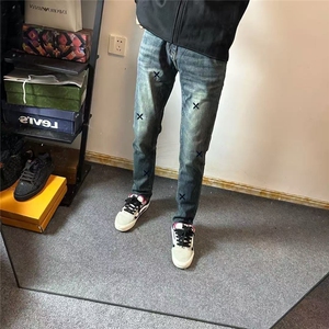 1506-1/K7721/P43美式高街刺绣牛仔裤男秋季新款男士宽松男裤潮图片