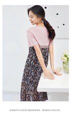 新货夏新款假两件套连衣裙，女装连衣裙，觅处