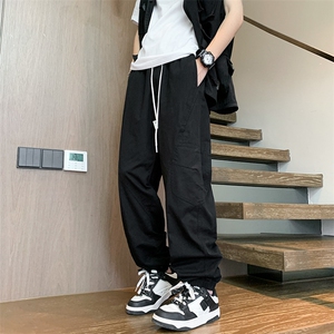 2025春夏款港风纯棉宽松休闲百搭束脚工装裤休闲裤K24119-P55