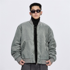 美式复古棉衣外套冬季棒球领潮牌夹克飞行服A436-982-P135168图片