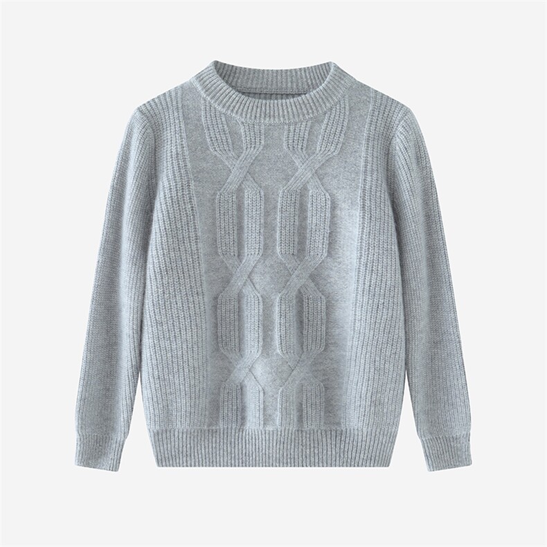 新款儿童羊绒衫七针加厚设计柔软舒适经典元宝针编织秋冬，童装儿童羊绒衫，跳跳羊儿童羊绒衫