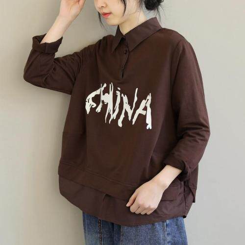 水洗针织拼接t恤，其它，平凡人生