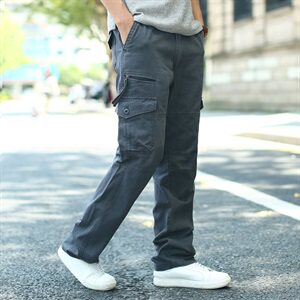 S-7XL2021春装男士休闲裤多口袋宽松工装裤加肥大码1603图片