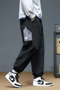 秋冬男装休闲裤宽松百搭刺绣灯芯绒束脚DS-A227A-K202-P55常规图片