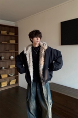 网图A2347P120-美式座山雕加绒加厚棉服男女秋冬宽松休闲棉衣，男装棉衣，电商B241