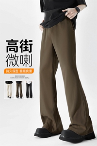 2025高街垂感西裤男夏季直筒cleanfit微喇休闲裤 405-3-AK01-P48图片