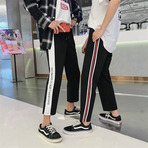 夏休闲裤ins火的女士运动裤子情侣宽松九分裤QL613614/P40 女类图片