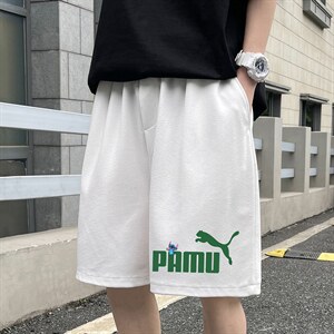 MK37227-P15 冰丝短裤男士大码宽松休闲五分裤男运动中裤图片