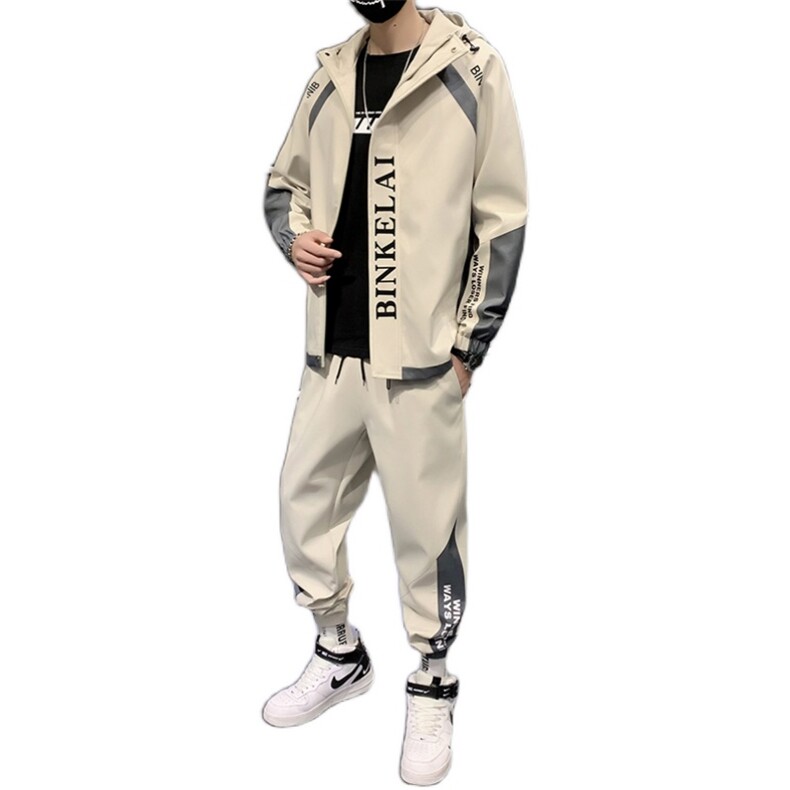 工装外套男装休闲运动套装男士夹克韩版潮流衣服D03,男装休闲套装,电商B226-2（原B217-2）