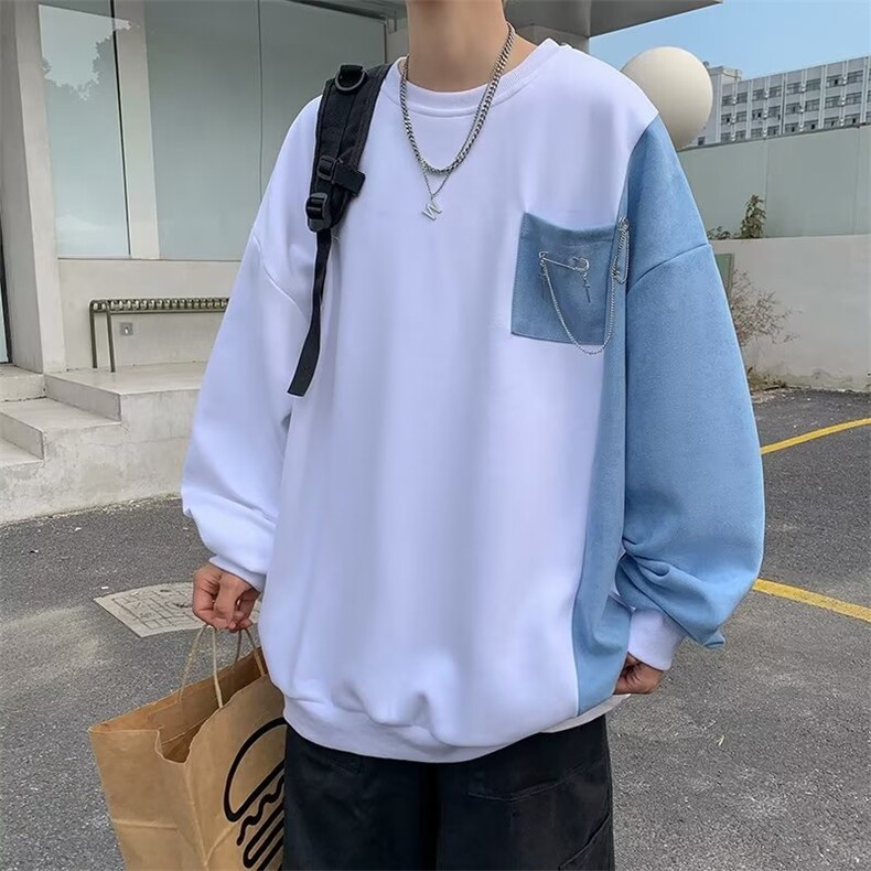 卫衣男潮ins港风潮流圆领XW015P35,男装卫衣,星座1116-2