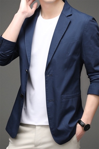 2023秋季新款西服中年男士外套免烫商务休闲爸爸装小西服男装图片