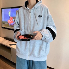 外套潮ins春秋季连帽开衫卫衣男2021新款宽松百搭上衣W1813-P36，男装卫衣，星座512-4