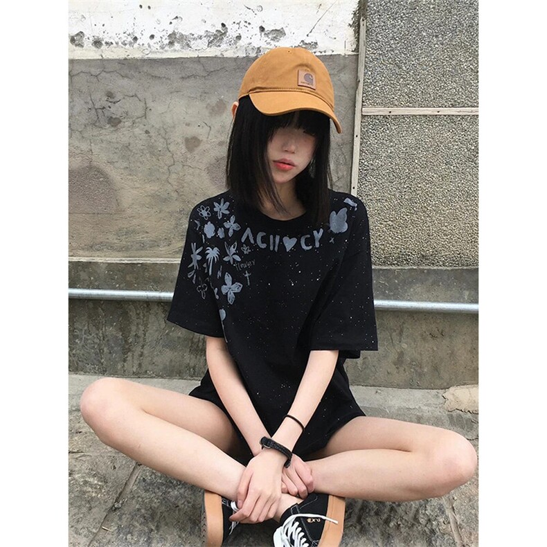万针全刺绣工艺抖音得物高品质260克重磅纯棉双纱美式高街短袖T恤,男装T恤,电商A486