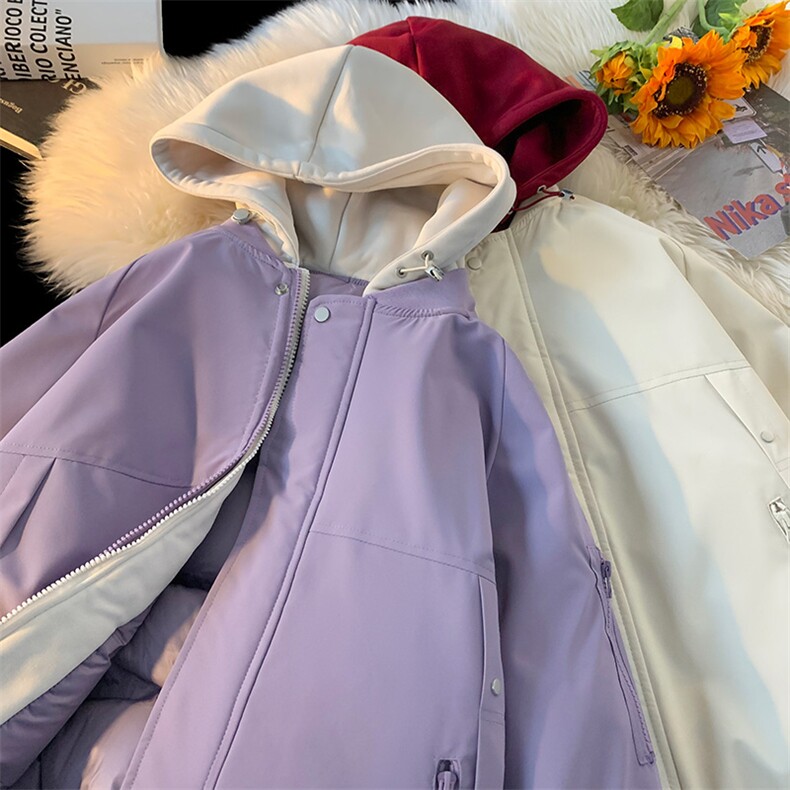 毛毯风美式假两件棉服外套男2026秋冬宽松棉衣夹克A436-2583-P95,男装棉衣,电商A436