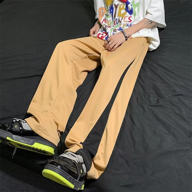 休闲裤时尚潮牌运动裤潮中腰男宽松型百搭气质青春KX109-P35,男装休闲裤,星座1109-3