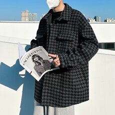 青春流行男春季夹克文艺潮千鸟格外套AJ537P50，男装夹克，星座1116-2