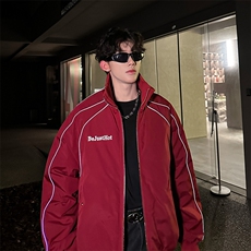 405A美式立领夹克棉衣印花反光条设计棉服MY25810-特批90控168，男装夹克，星座405A