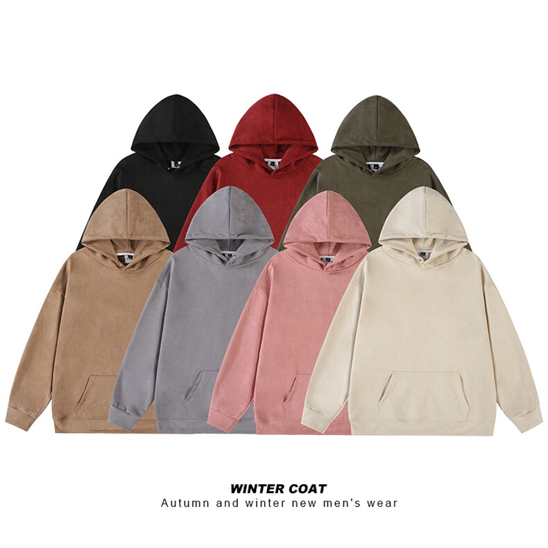 抖音供货高品质麂皮绒光板连帽卫衣A158-WY001-P35特价控68,男装卫衣,电商A158