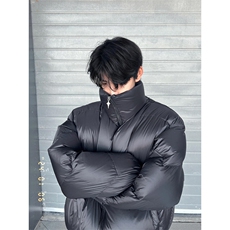 cleanfit黑色盔甲立领棉服男冬季小众设计短款外套加厚保暖面包服，男装棉衣，星座1116A（原606A-3）
