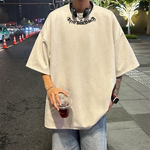 量大优 供视频 重磅麂皮绒短袖t恤男 JT518-特p19图片