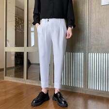 冰丝休闲裤潮流韩版九分裤白色裤子潮牌男夏季薄款西裤,男装西裤,星座410-6(原星座1304-1), 冰丝休闲裤潮流韩版九分裤白色裤子潮牌男夏季薄款西裤,男装西裤,星座410-6(原星座1304-1),