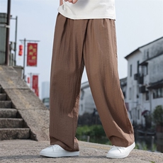 2025春夏新款风男装休闲裤盘扣裤腰设计中式直筒裤K179-P65，男装休闲裤，电商B277(原6028)
