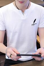 5005-短袖t恤男士v领半袖夏季韩版修身休闲男体桖打底衫潮，男装T恤，电商D310（原电商305）
