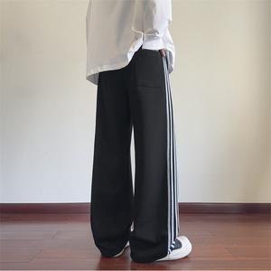 INS春季新款美式条纹设计运动宽松休闲卫裤B315-K25612-特p40控78图片
