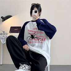 德绒打底DY5306-TP30控价48冬季印花卫衣宽松男女时尚圆领上衣，男装卫衣，电商A102-1