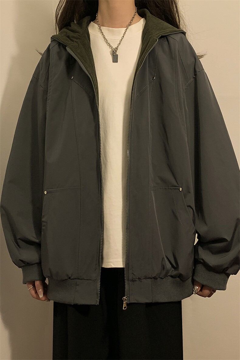 XZ102B-1春秋季宽松/连帽休闲外套潮夹克JK2538-P75,男装夹克,星座102B-1