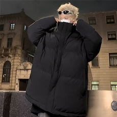棉服男冬季美式复古连帽棉衣外套加绒加厚连帽棉袄潮丝棉M223/P98，男装棉衣，星座506