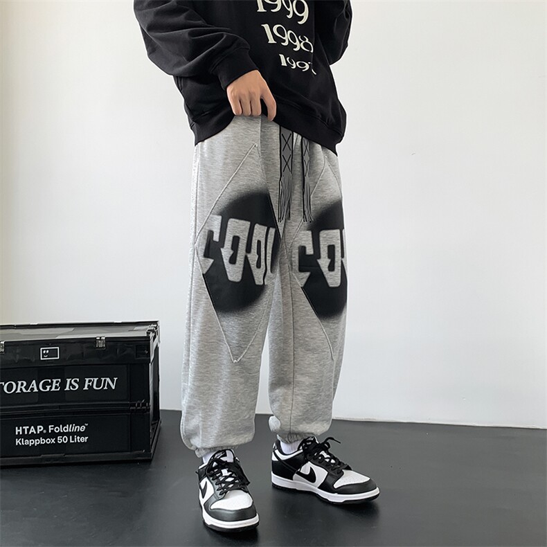 22秋新款港风休闲宽松oversize长裤休闲裤B266-X826-P50,男装休闲裤,星座B257-1