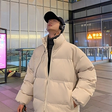 冬季加厚纯色立领棉衣男棉服棉袄青年潮A266-P03-P35特批黑色P35，男装棉衣，电商A266