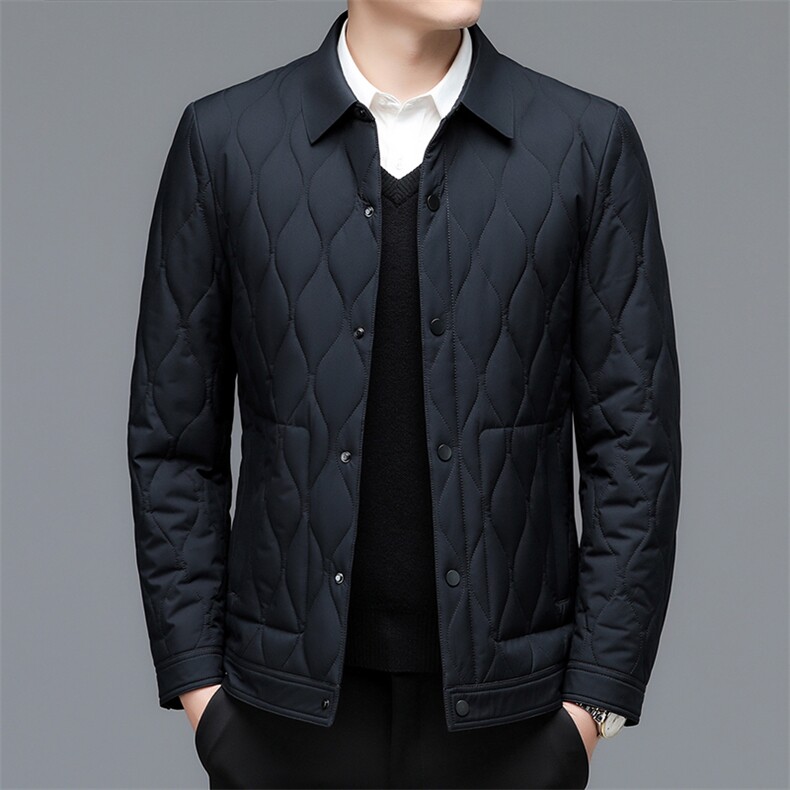 DZ22081钱塘2020-3冬季厚款商务休闲翻领中年男士夹克外套P160图片
