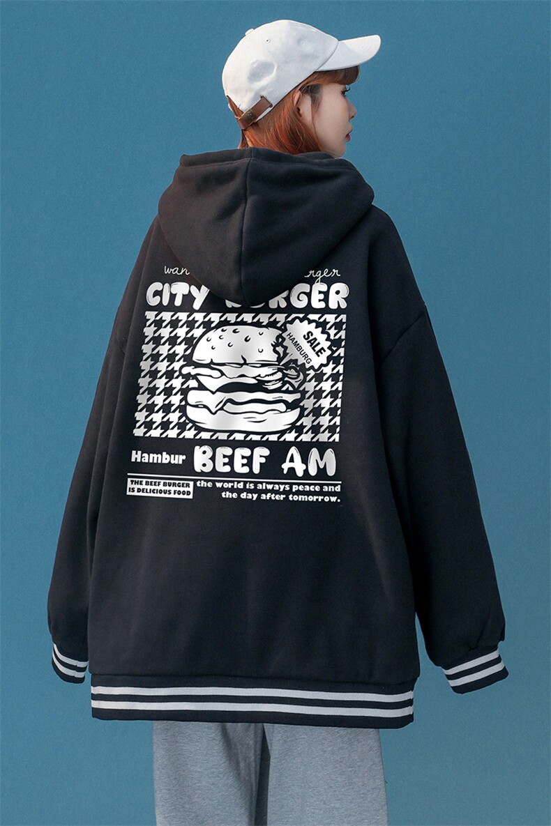 新款华棉复合高克重抖音品质螺纹袖口连帽卫衣潮B6300P65控78,男装卫衣,电商A268