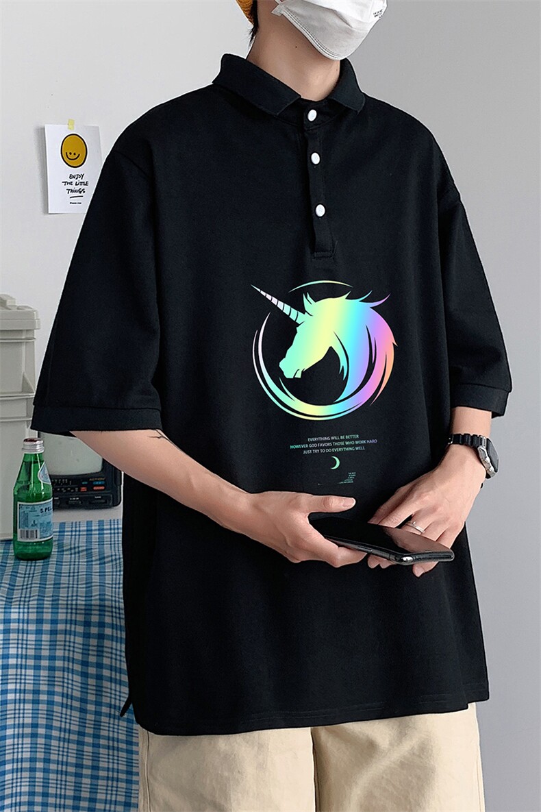 PL57138-P35翻领短袖polo衫男大码胖子半袖t恤男有领保罗衫模特,男装Polo衫,电商A040