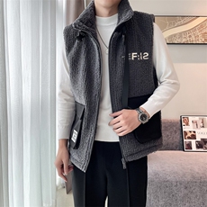 2024冬季加厚羊羔毛立领棉马甲背心外套男M501-p115控165，男装背心/马甲，电商D303