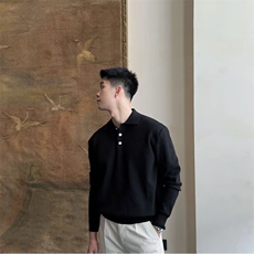 程南同款长袖polo毛衣针织打底衫H58019-P70，男装T恤，星座1012-1