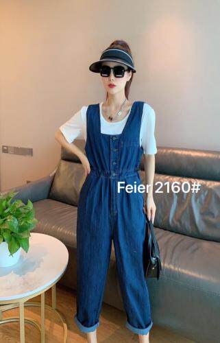 薄料牛仔背带裤套装，女装职业装，菲儿